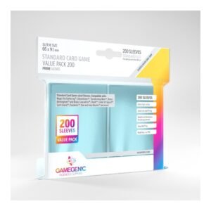 fundas prime sleeves: standard card game 66x91 (200)