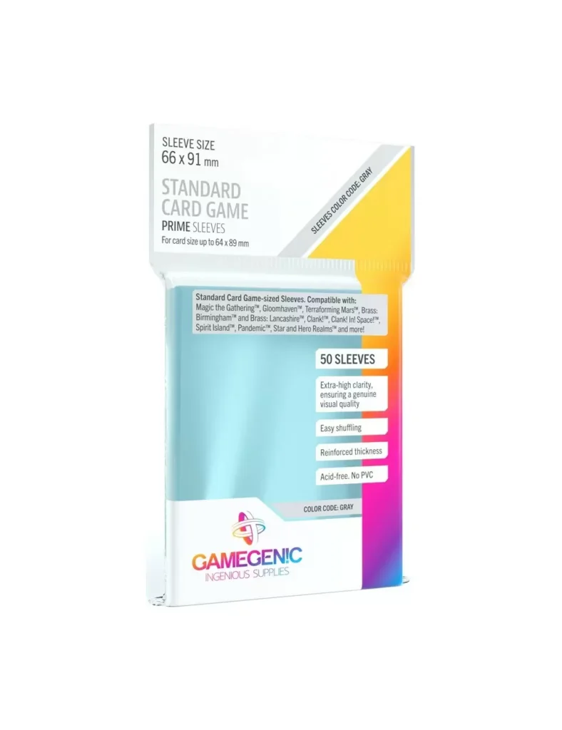 fundas prime sleeves: standard card game 66x91